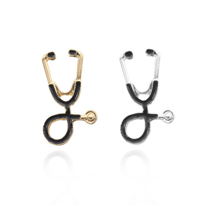 Doctor Graduation Gift Stethoscope Brooch Pins Nurse Medical Souvenir Lapel Pin